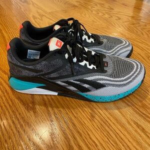 Reebok Black and Teal Women's Nanos